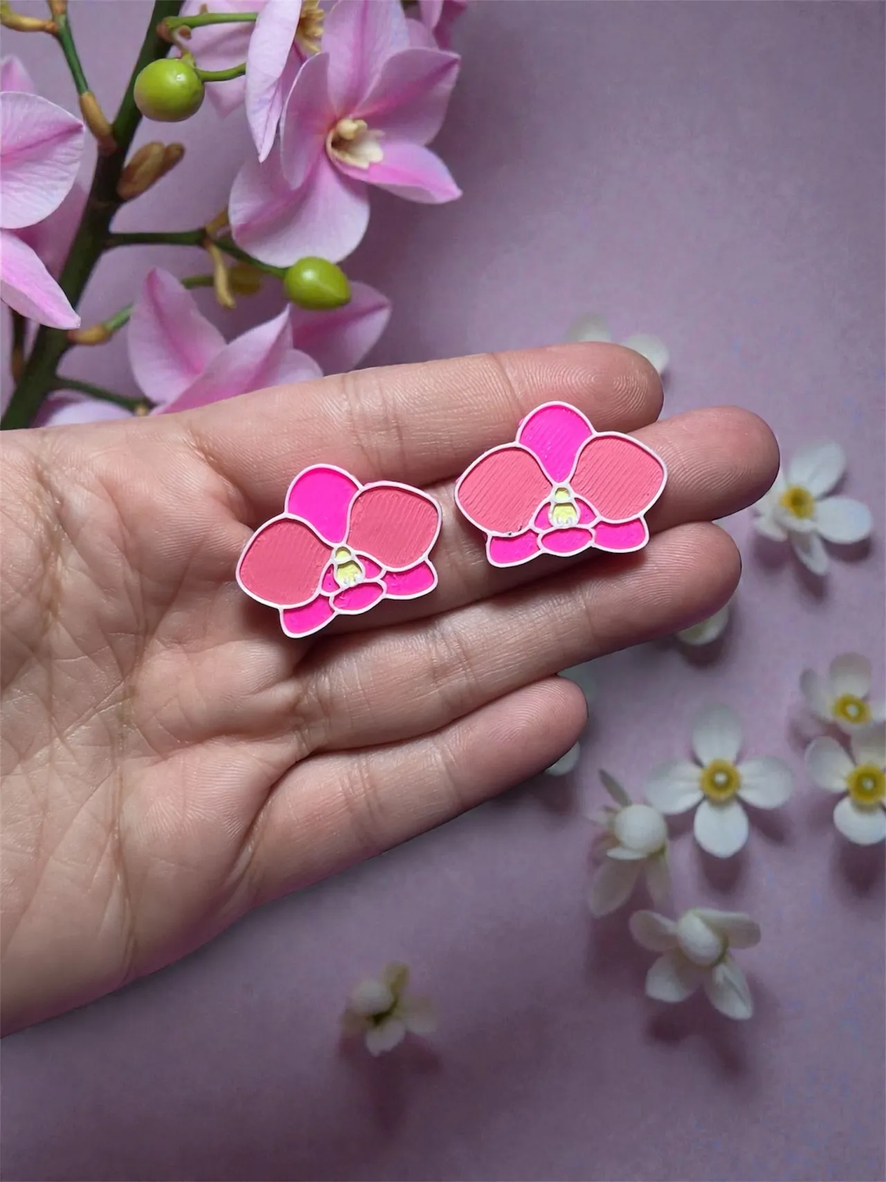 Pendientes orquídea view 2
