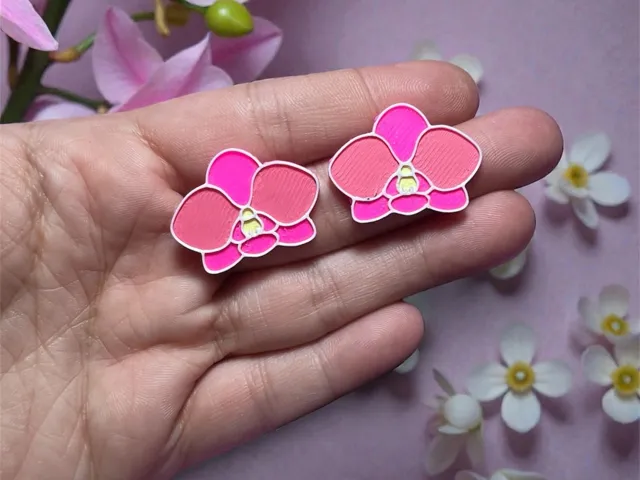 Pendientes orquídea