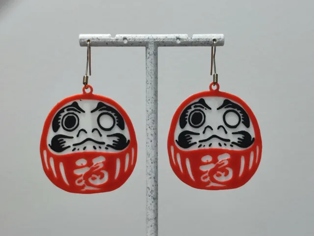 Aretes Amuleto Daruma