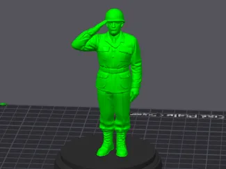 Soldier Saluting – Standing Tribute Figure