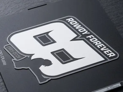 Kyle Busch Rowdy Forever placa.