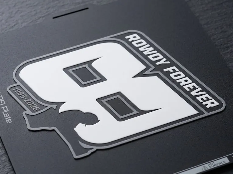 Kyle Busch Rowdy Forever placa.