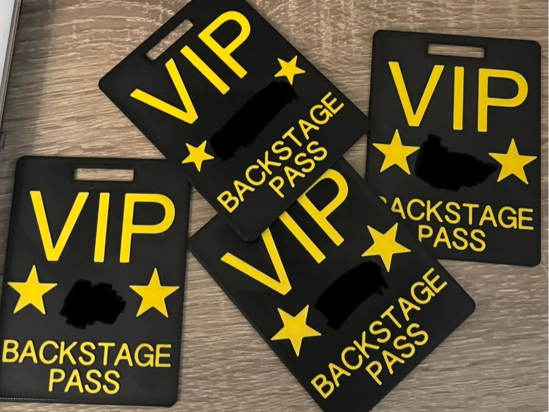 Customisable VIP and Backstage Passes (No AMS)