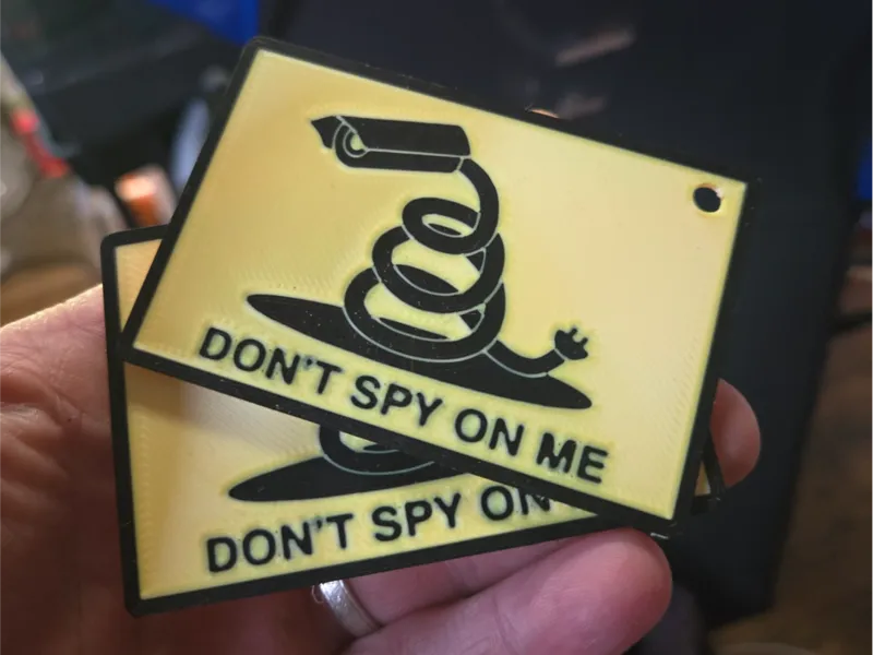 Don't Spy On Me Keychain v1 - #antiflock