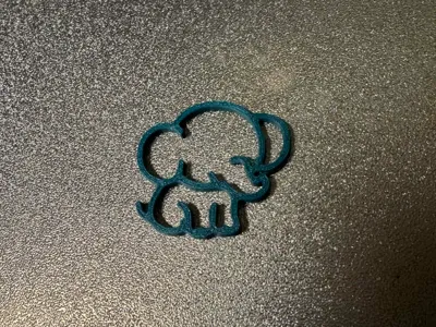 Baby Elephant Outline Model 
