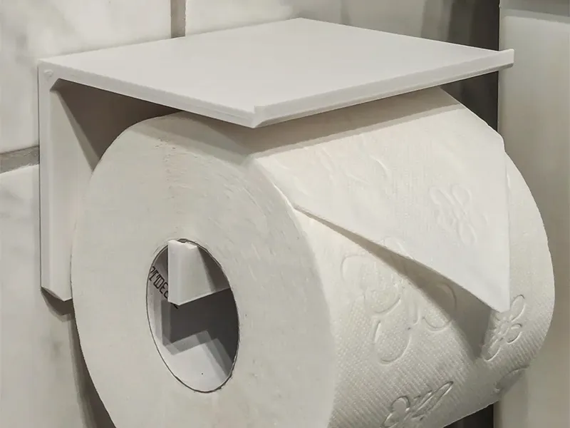 Toilettenpapier-Halter mit Smartphone-Ablage