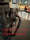 Cleaner print for small pipe - Use filament instead