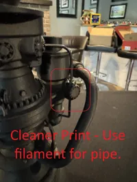 Cleaner print for small pipe - Use filament instead