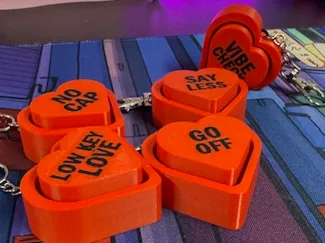 Gen Z Heart Keychain 