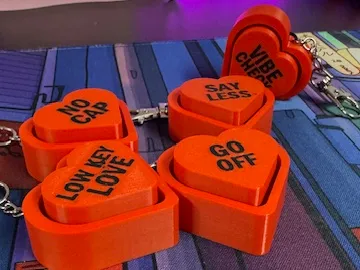 Gen Z Heart Keychain 