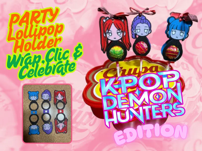 Superhero Lollipop Holders – KPOP Demon Hunters