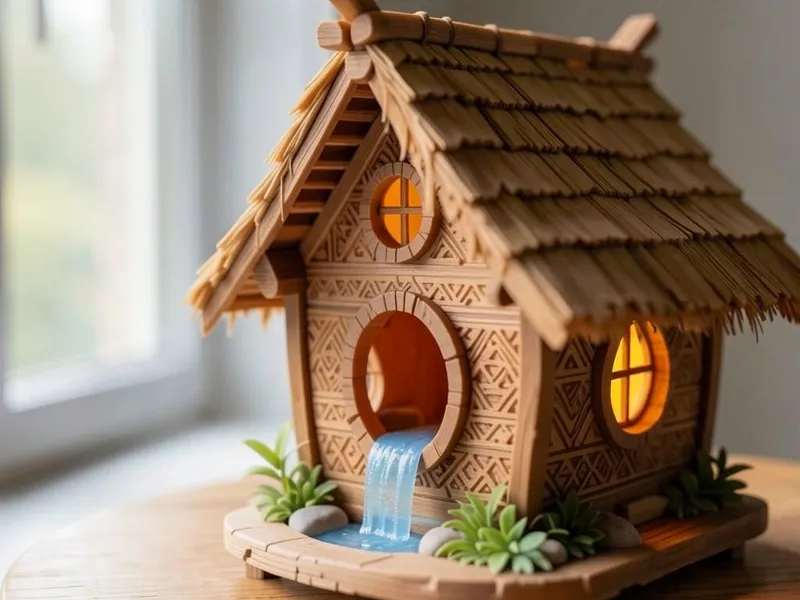 Hawaiian Birdhouse Lamp Patio Home Decor