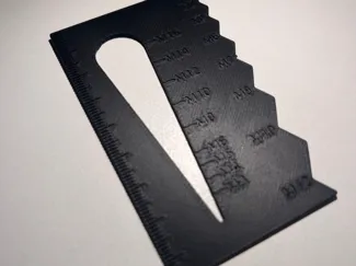 Credit Card Screw measuring Tool