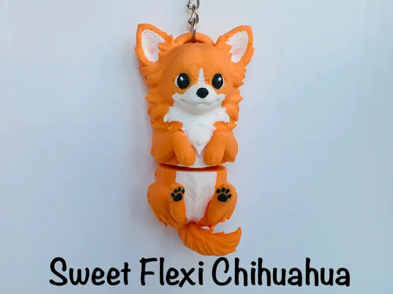 Sweet Flexi Chihuahua keychain