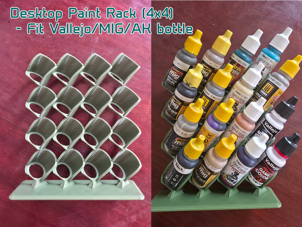 Vallejo Paint rack 4x4 desktop stand