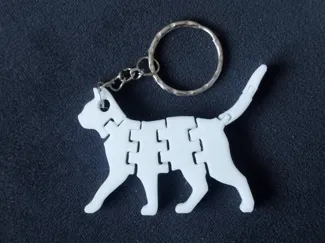 Articulated Cat Keychain – Flexible 3D Printed Cat