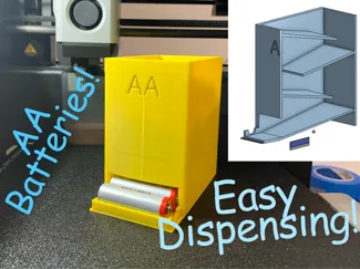 Sliding AA Battery Dispenser Holder