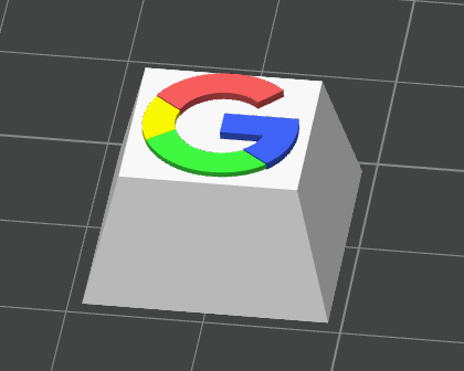 Miniatura 1 do modelo 3D LOGO键帽系列-【G】-谷歌GOOGLE （26个字母陆续更新中）