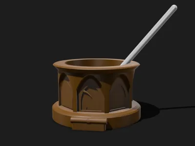Medieval Apple Pencil Holder