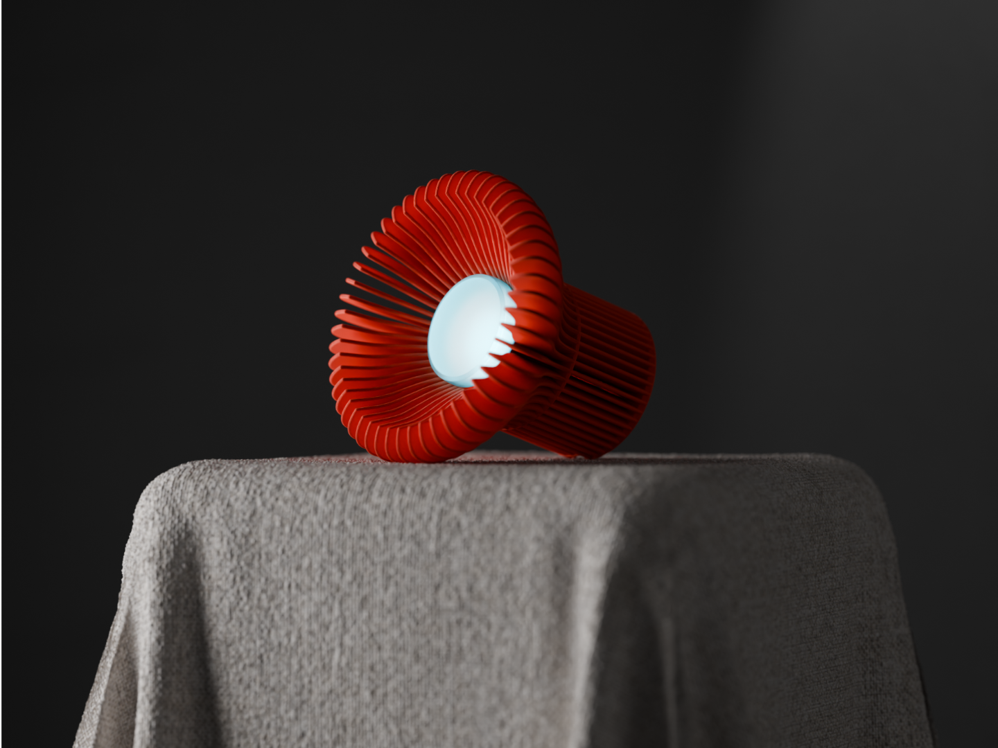 Heatsink Side Lamp. Cool Modern Finned Design