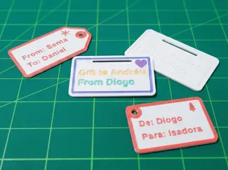 Etiquetas de presente personalizáveis (gift tags)