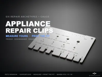 Appliance Repair Clips + Measuring Gauge