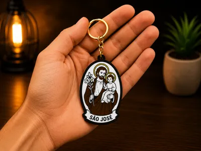Saint Joseph Keychain | Religious Pendant