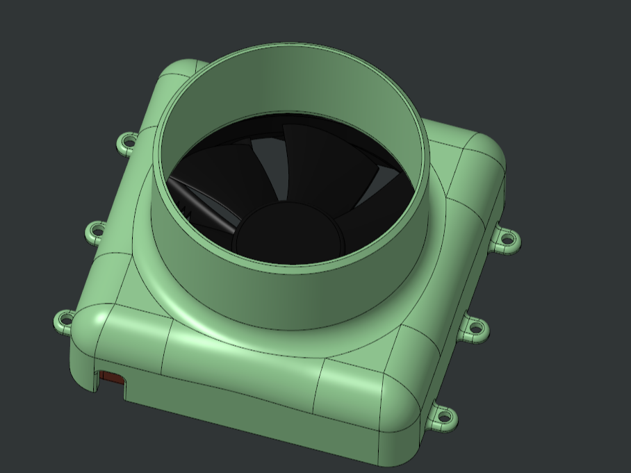 Abluft-10cm Wandadapter NF-F12 MK1 3D model