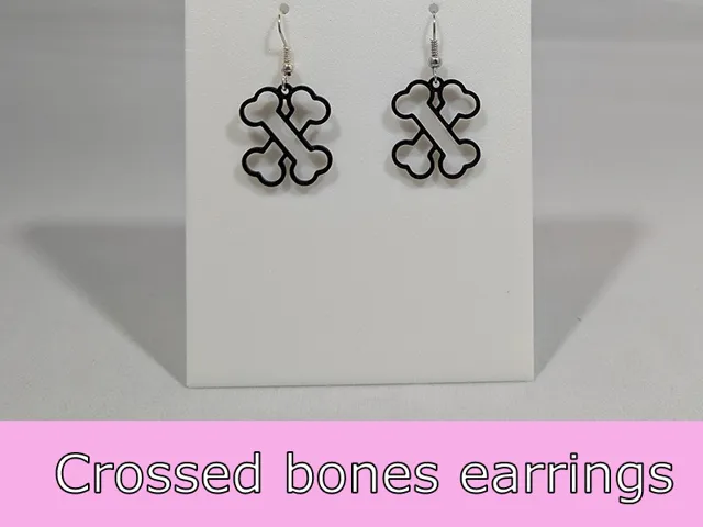 Crossed bone earrings