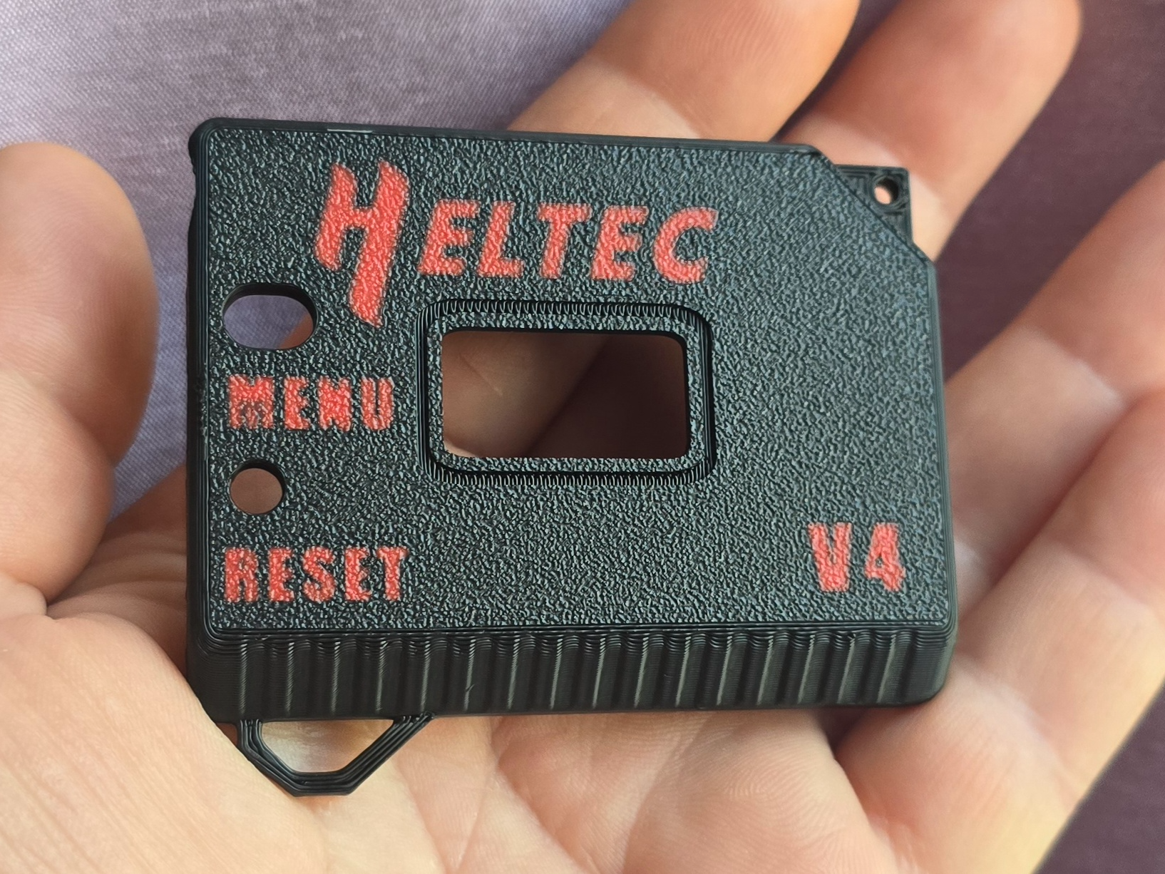 Heltec V4 case 2x18650 , large antenna & lanyard