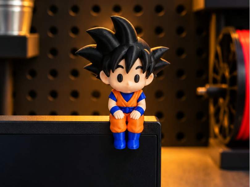 Mini Goku – Sentado no Monitor ou Prateleira - 1