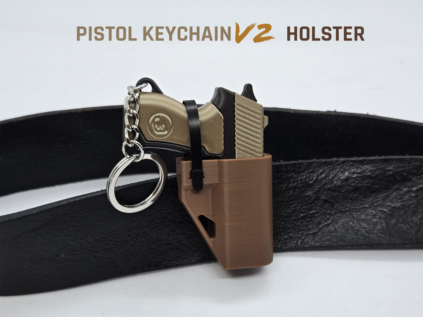 Holster for Pistol Keychain V2 - 3D printed Other Fashion Models, in stock in India