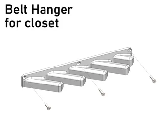 Belt hanger for closet
