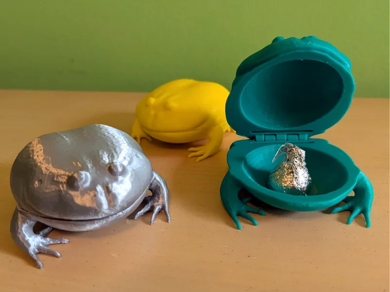 Frog Shaped Hinged Trinket Box (3) Sizes