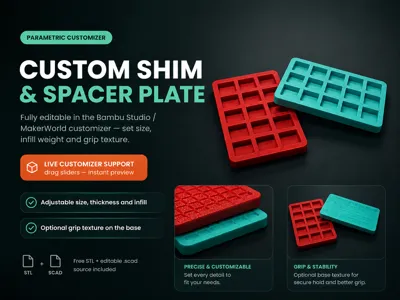 Custom Shim & Spacer Plate – Fully Parametric