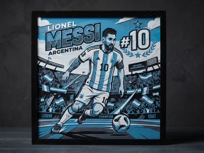 Messi #10 Argentina - Hueforge