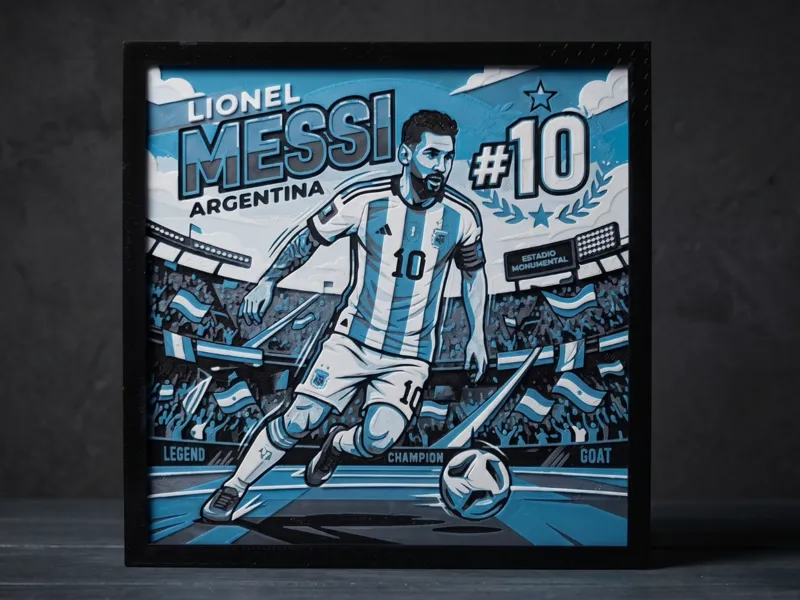 Messi #10 Argentina - Hueforge 