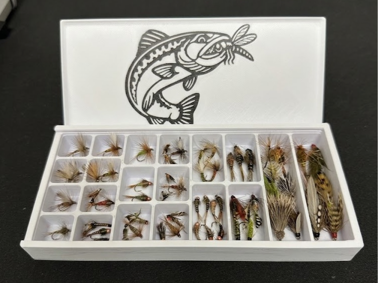 Custom slim Fly Box - Trout Fishing fly box