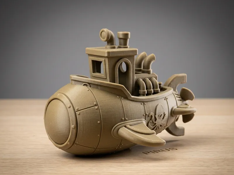 Nautilus Benchy–Steampunk Submarine Inspired Boat