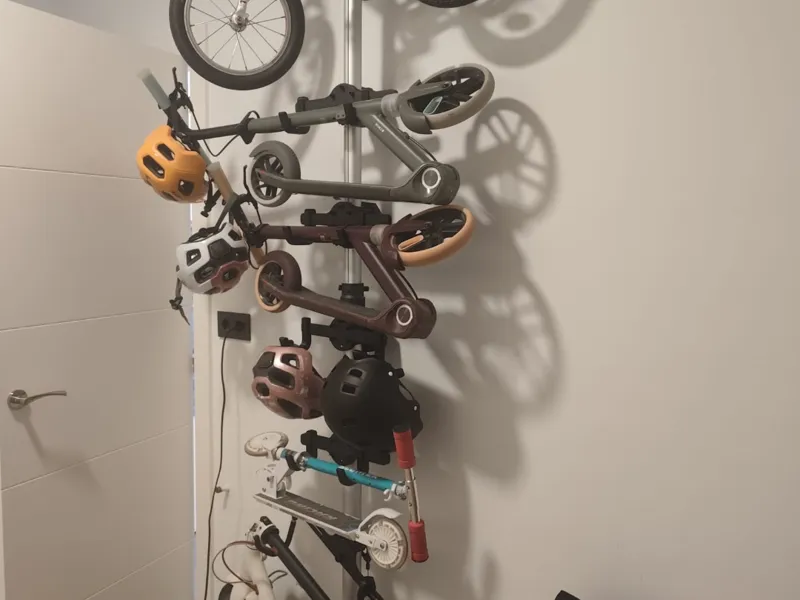 Ganchos extra para soporte bicicleta telescopico