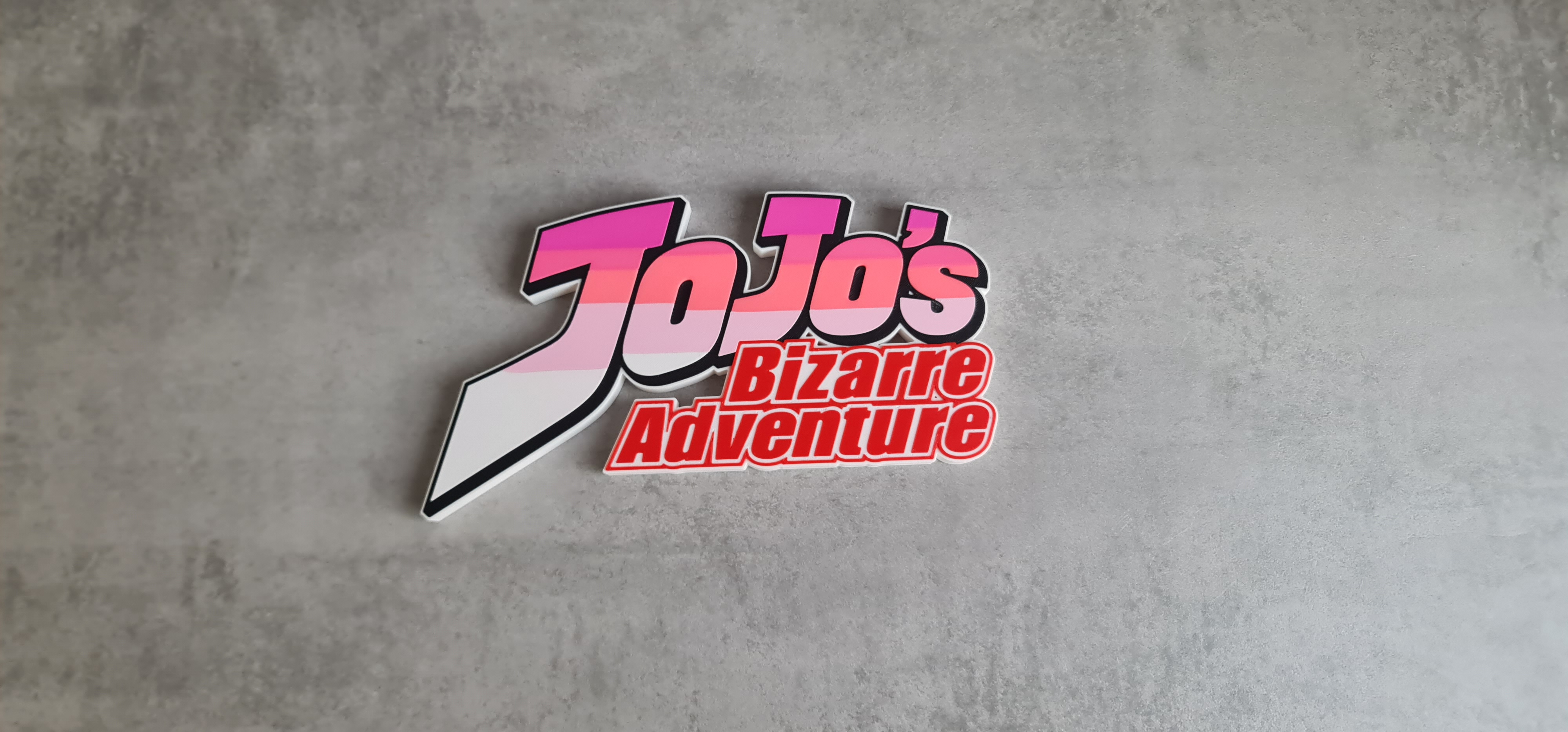Jo Jo's Bizarre Adventure Logo - LED Light Box - Free 3D Print