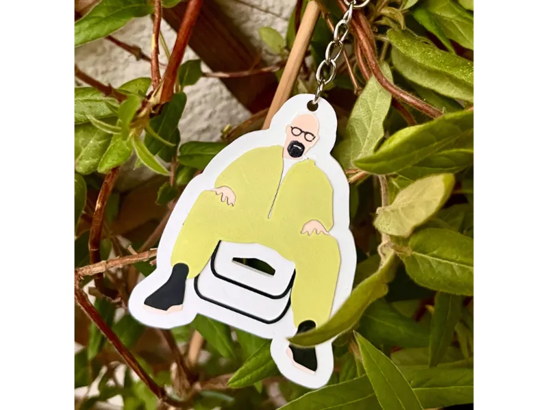 Walter White lab king keychain