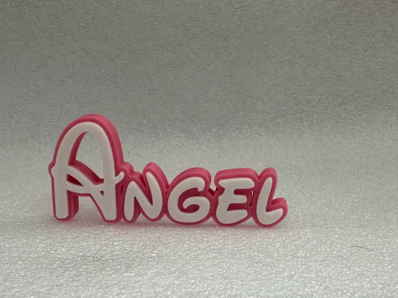Disney Theme 3D Name Decor Sign Angel