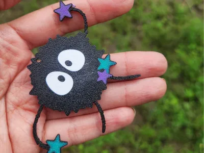Soot Sprite Mini Flexi Keychain