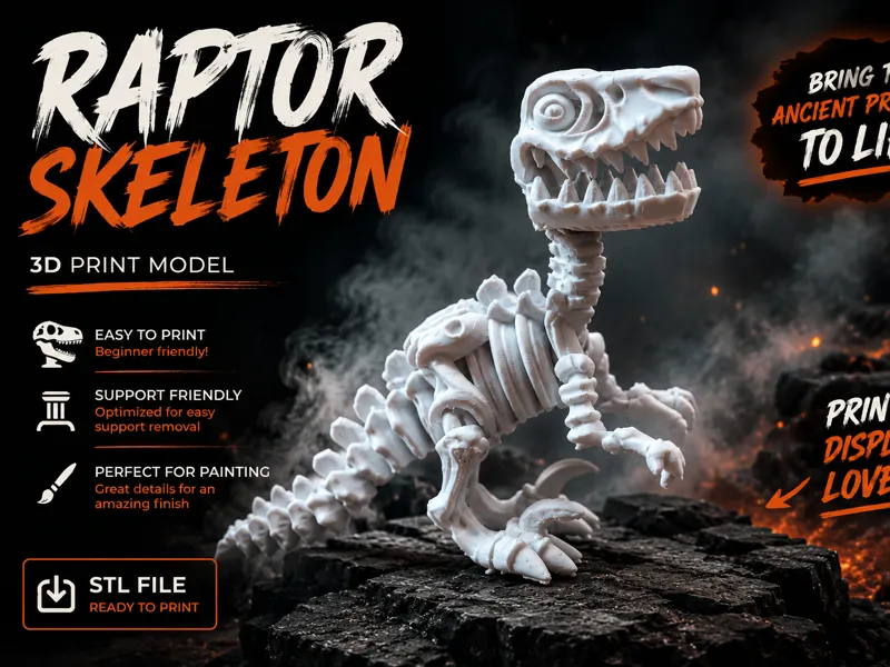 Raptor skeleton