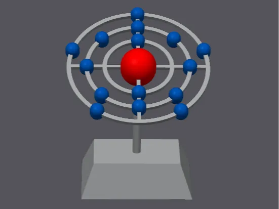 Phosphor Atom Model (Bohrsche Schalenmodell)