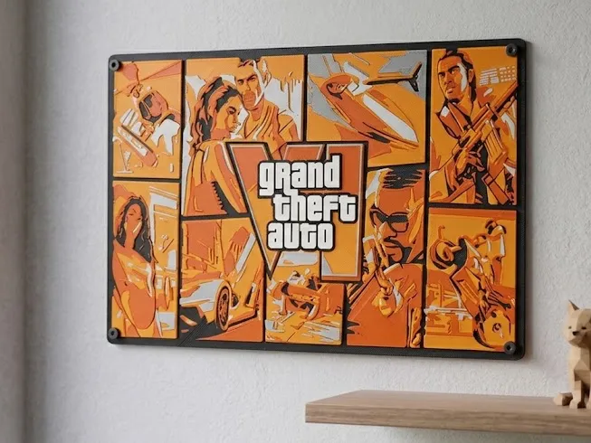 Tapa o cubierta: GTA VI cover. Referencia del modelo original.