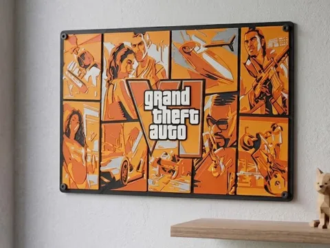 Tapa o cubierta: GTA VI cover — referencia de MakerWorld