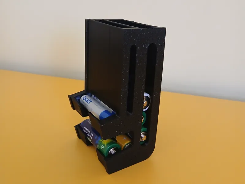 Battery storage for AAA batteries and AA batteries