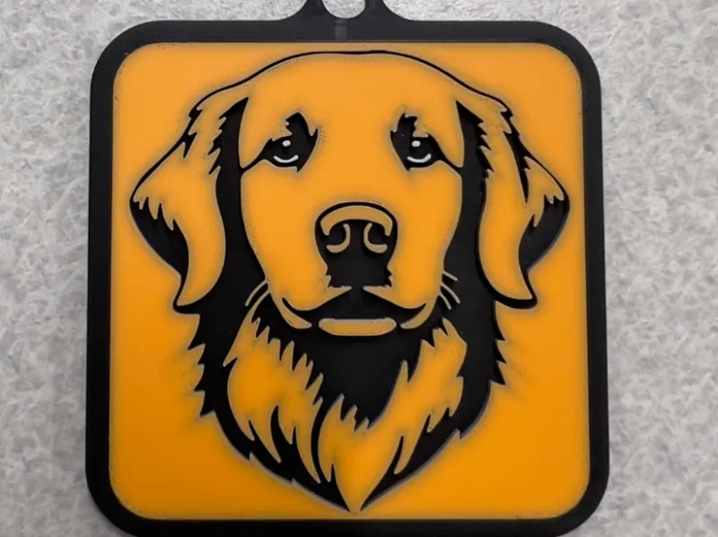 Golden Retriever keychain